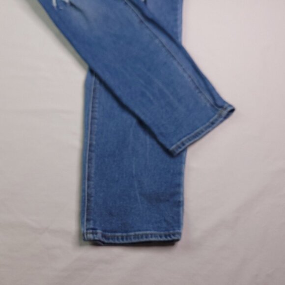 Old Navy Womens Rockstar Super Skinny Jeans 16 Medium Wash MId Rise Distressed - Picture 6 of 9